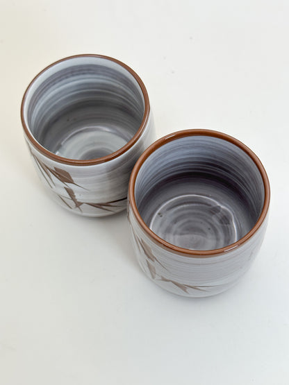 TB362 - Hakeme yunomi tea cups set 刷毛目