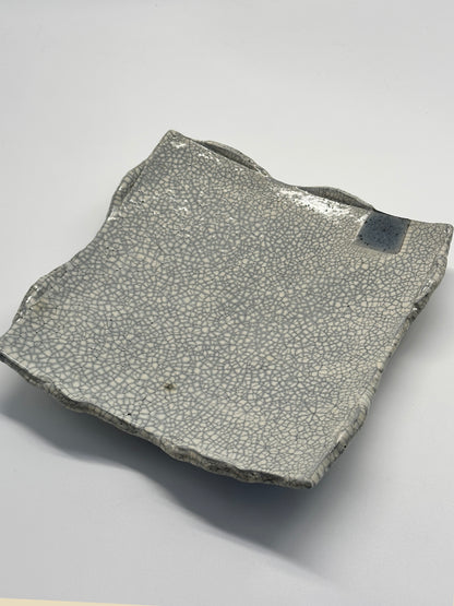 TB108 - Shigaraki Kannyū Shino Square Plate 信楽焼