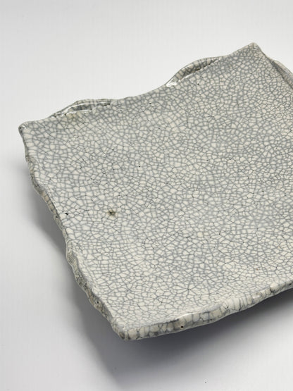 TB108 - Shigaraki Kannyū Shino Square Plate 信楽焼