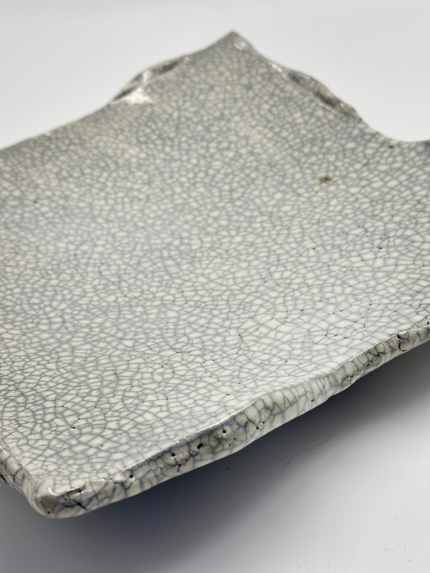 TB108 - Shigaraki Kannyū Shino Square Plate 信楽焼