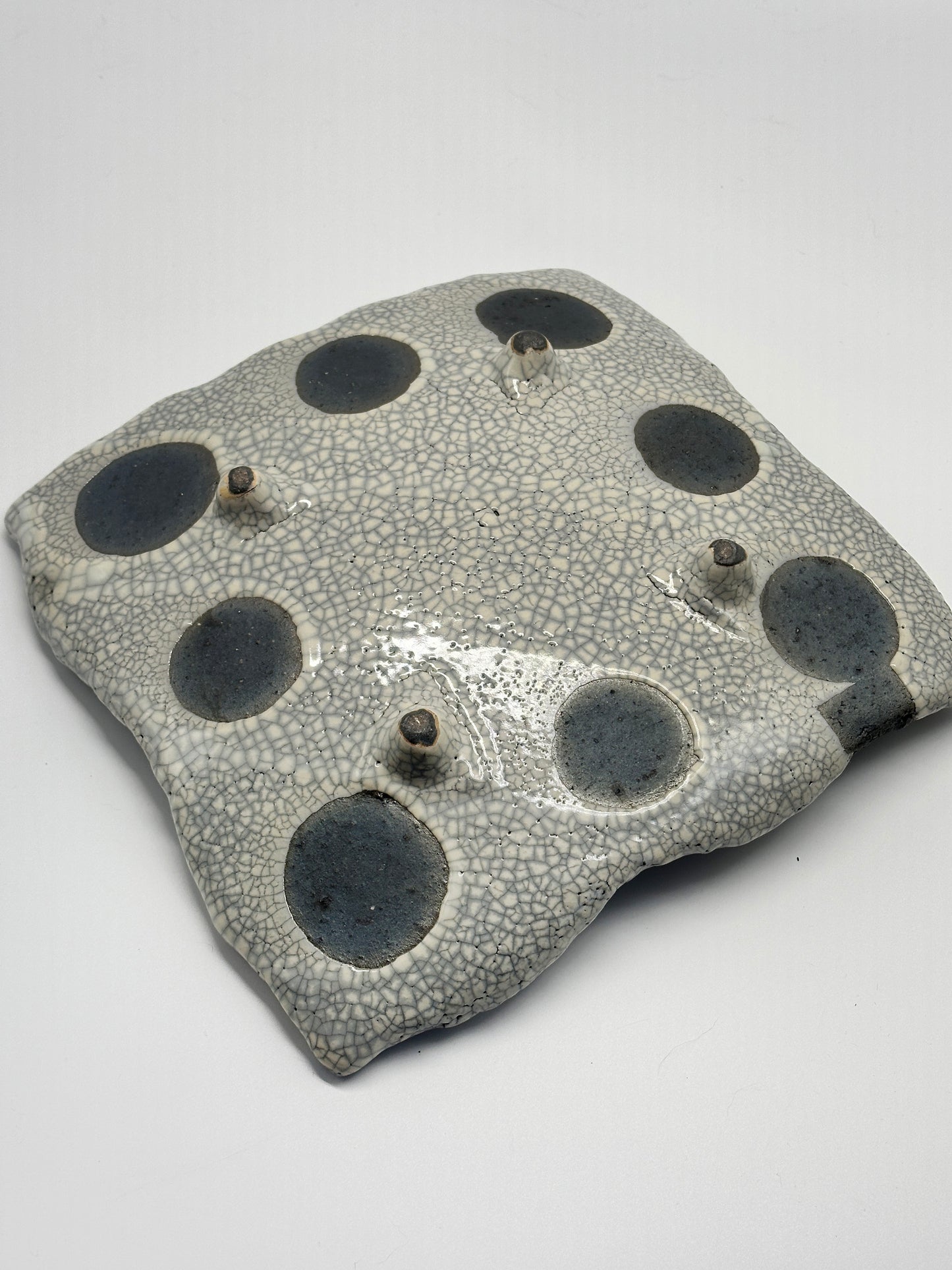 TB108 - Shigaraki Kannyū Shino Square Plate 信楽焼