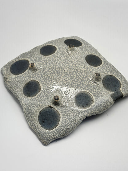 TB108 - Shigaraki Kannyū Shino Square Plate 信楽焼