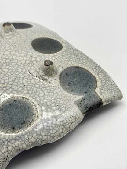 TB108 - Shigaraki Kannyū Shino Square Plate 信楽焼