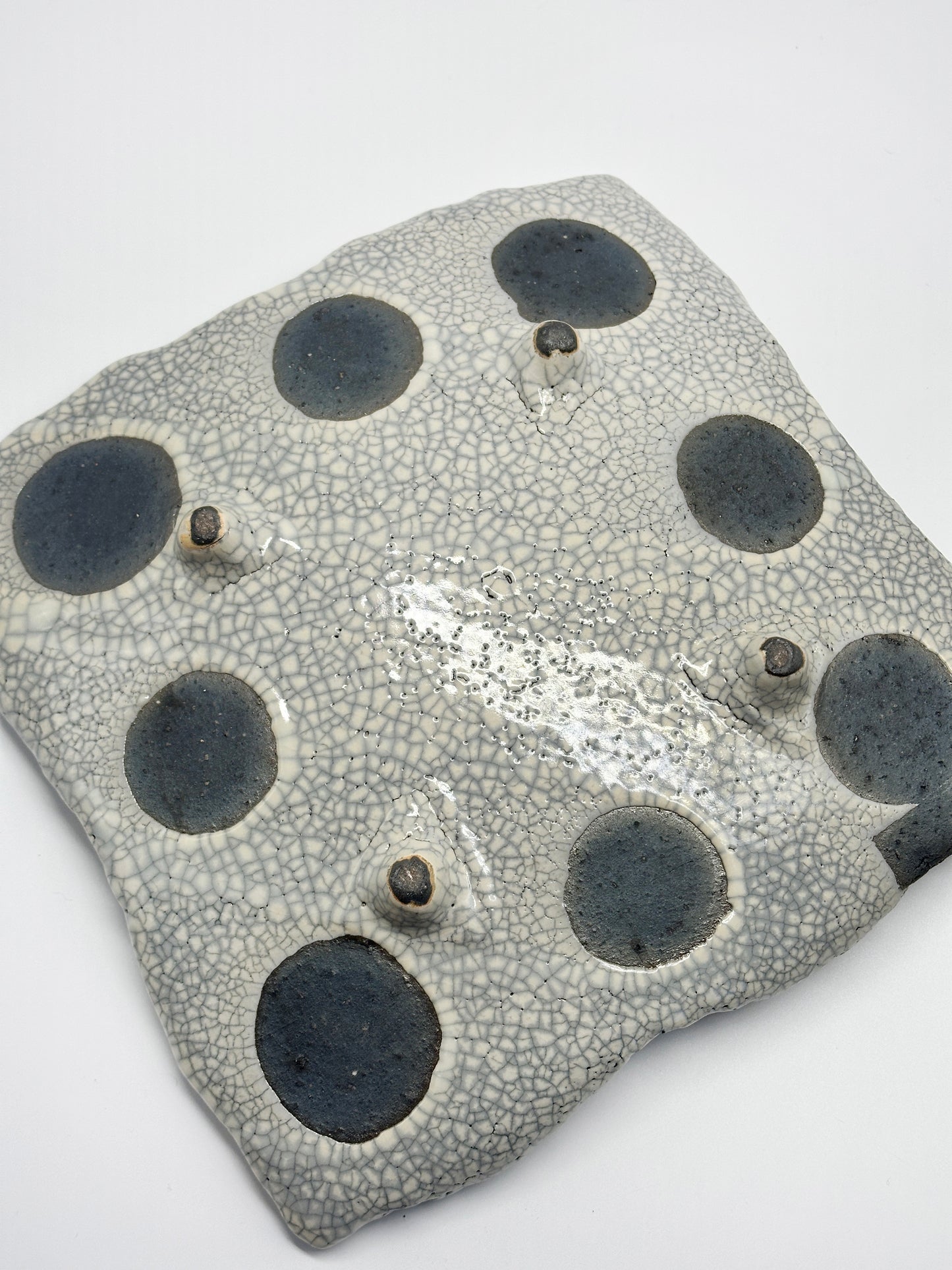 TB108 - Shigaraki Kannyū Shino Square Plate 信楽焼