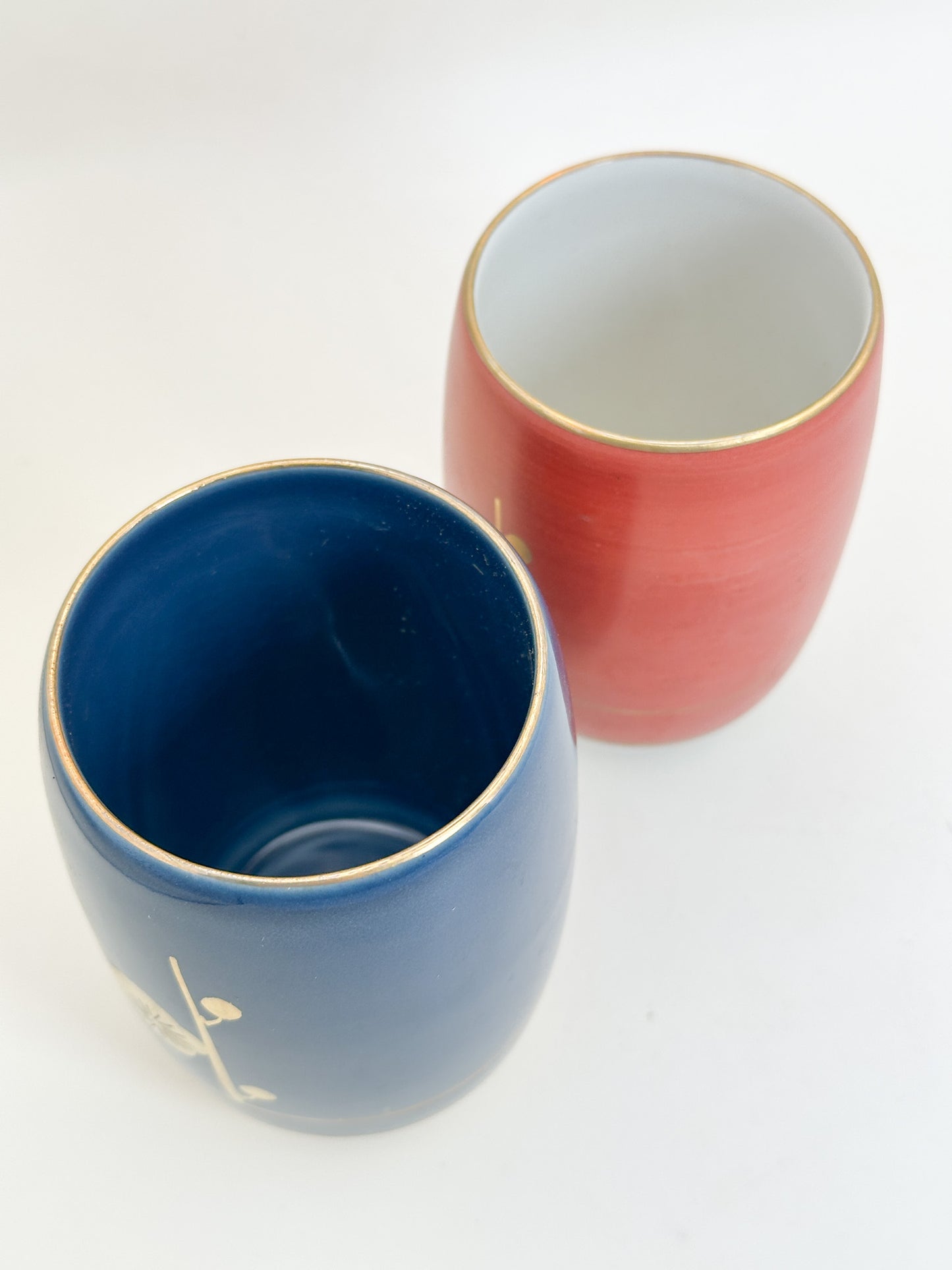 TB375 - Tachikichi Plum Blossom Yunomi Tea Cup Pair たち吉