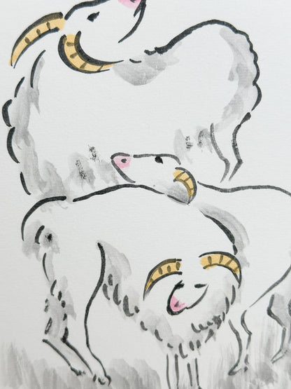 SHP367 - Three Sheep Shikishi artwork