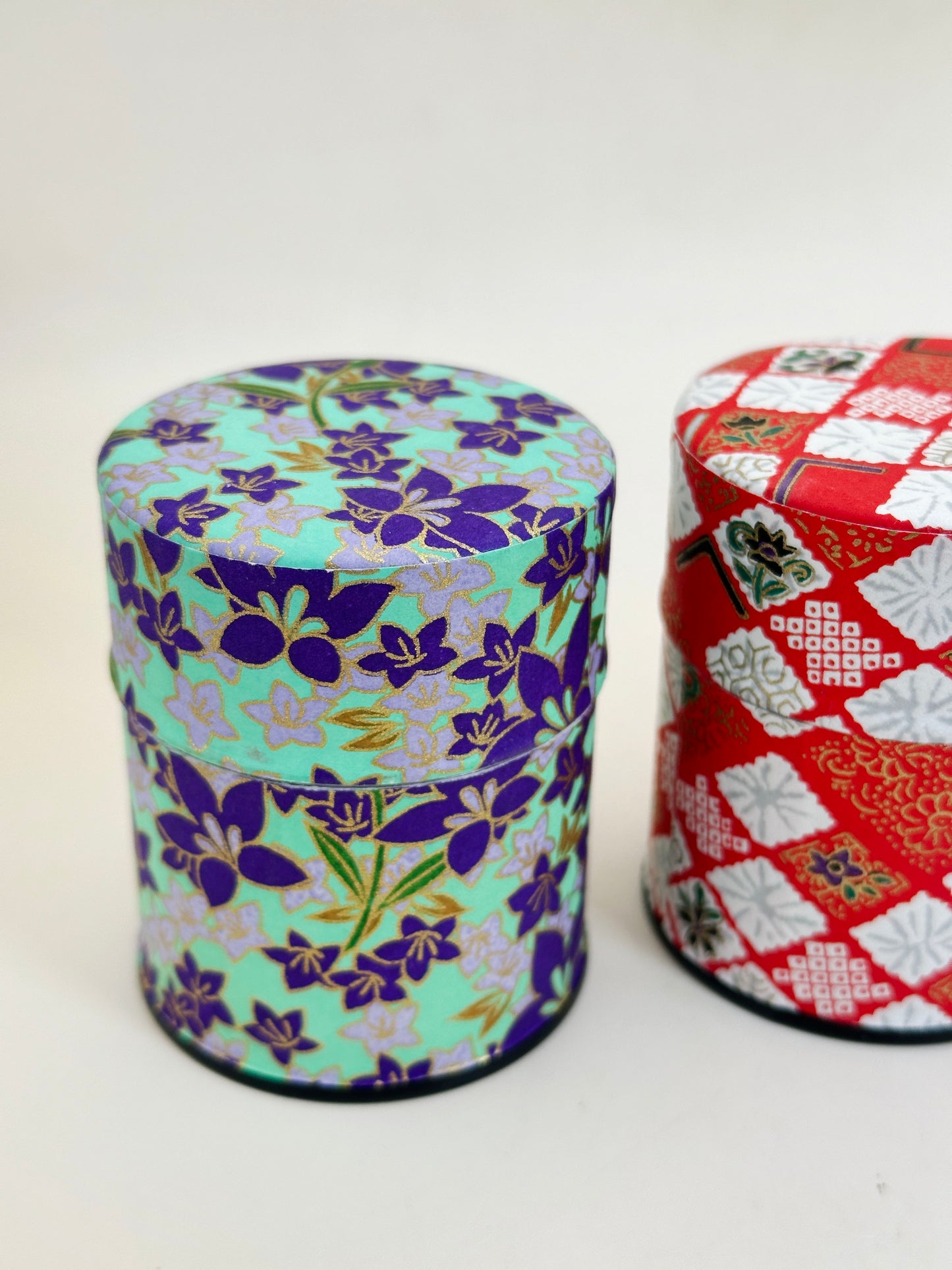 TC130 - Japanese Washi Mini Tea Canister Set ミニ茶筒