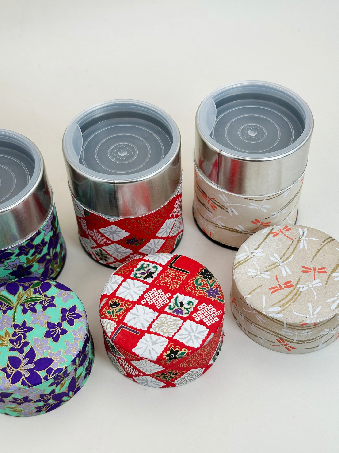 TC130 - Japanese Washi Mini Tea Canister Set ミニ茶筒