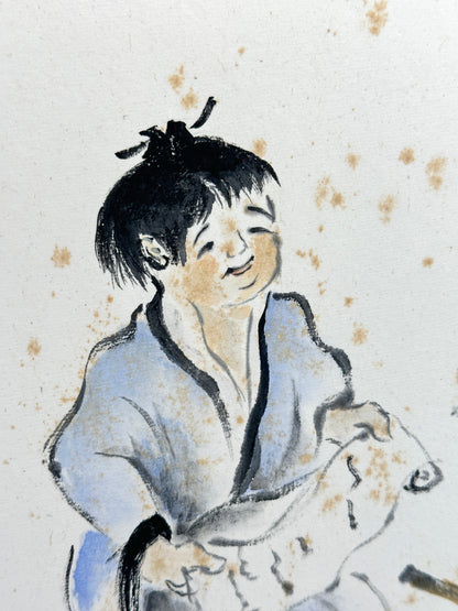 SHP191 - Zen Shikishi artwork Hanshan and Shide