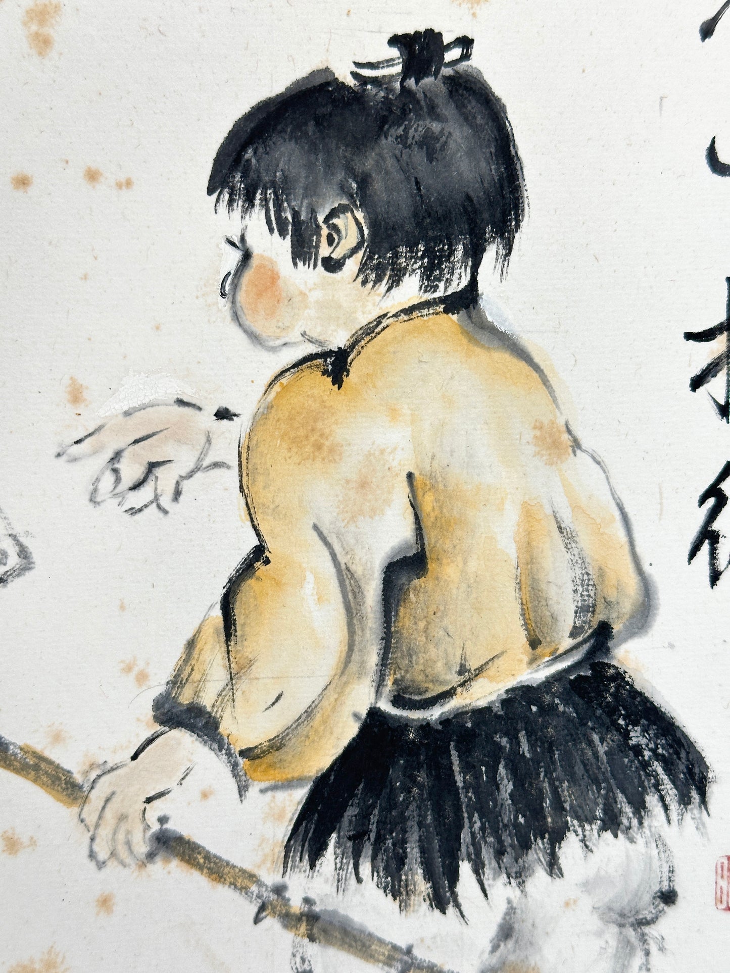 SHP191 - Zen Shikishi artwork Hanshan and Shide