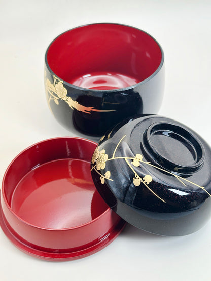 TB376 -  Wajima-nuri Lacquered Bowl with Lid 輪島塗