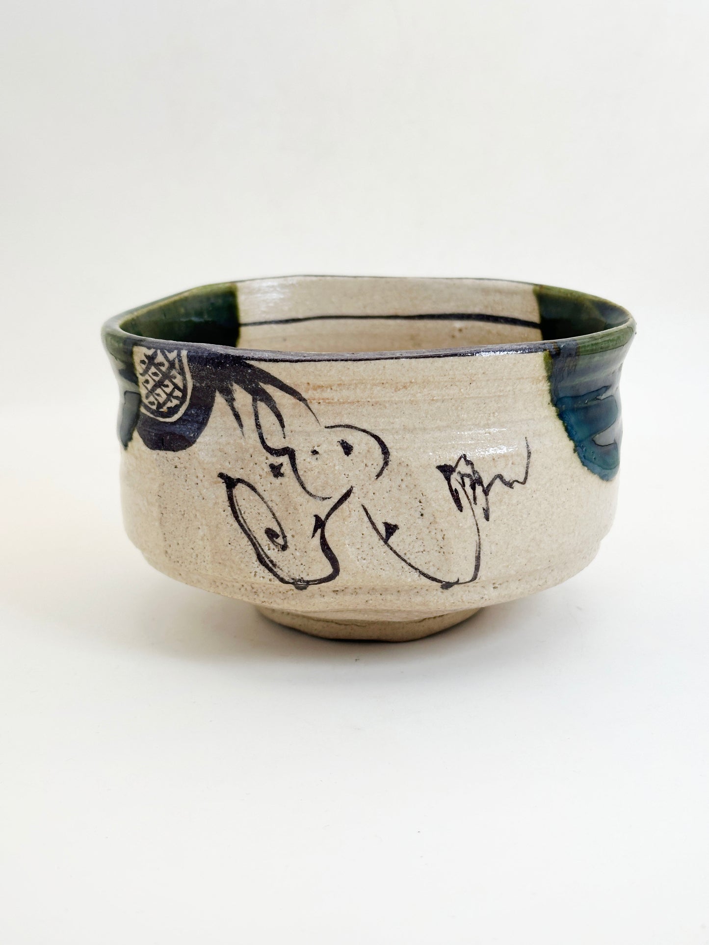 TC134 - Chawan Matcha Bowl of Oribe-yaki 織部焼