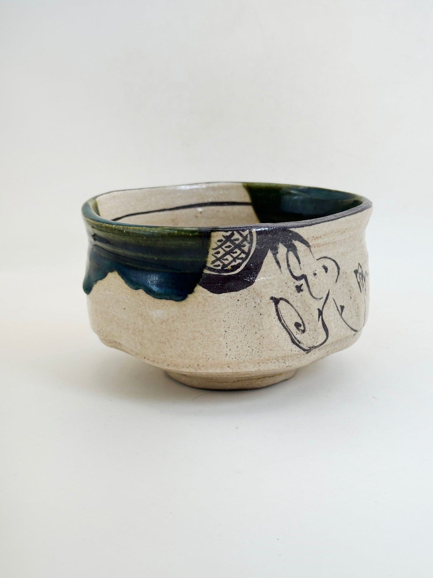 TC134 - Chawan Matcha Bowl of Oribe-yaki 織部焼