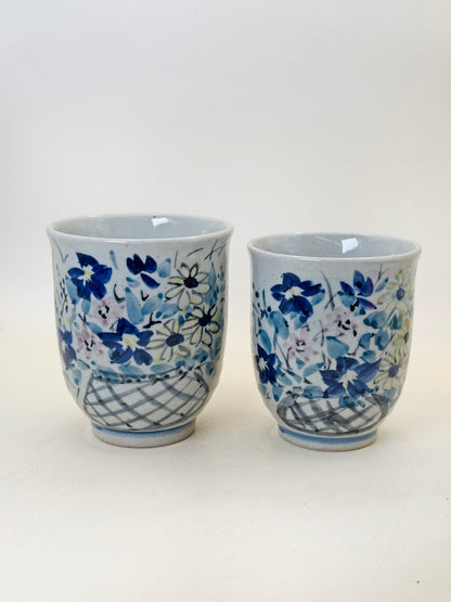 TB230 - Kutani-yaki yunomi tea cups 九谷焼