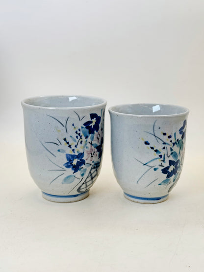 TB230 - Kutani-yaki yunomi tea cups 九谷焼