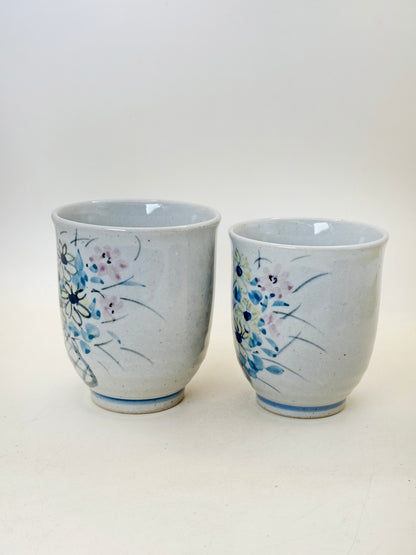 TB230 - Kutani-yaki yunomi tea cups 九谷焼