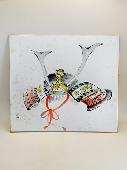 SHP195 - Shikishi artwork – Kabuto by Yōshō 洋昭