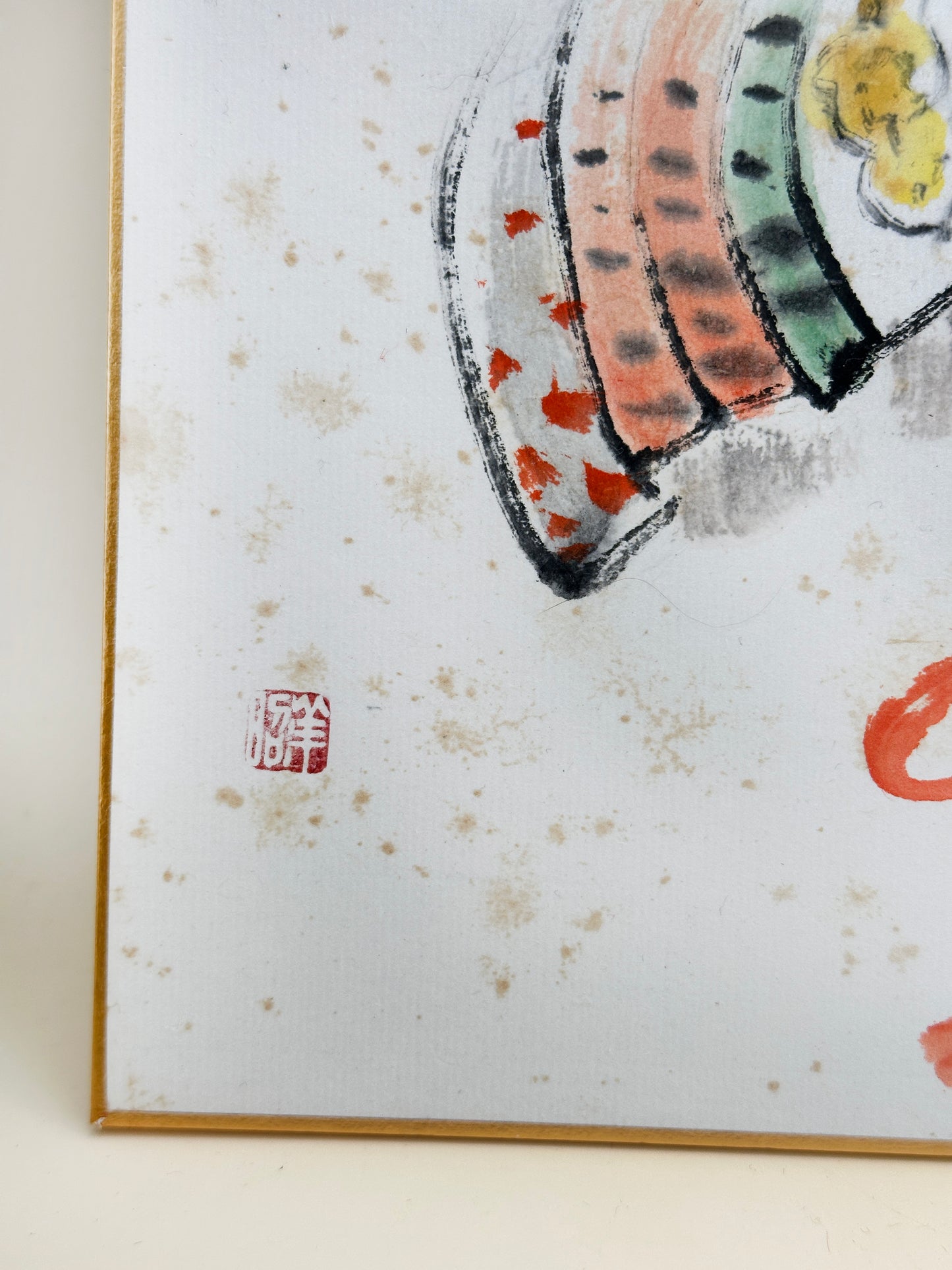 SHP195 - Shikishi artwork – Kabuto by Yōshō 洋昭