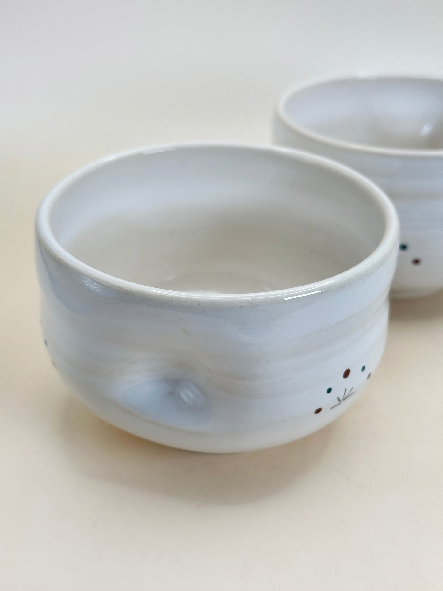 TB114 - Yunomi Tea Cup Set by Ōshio Shōzan - Akahada-yaki 赤膚焼