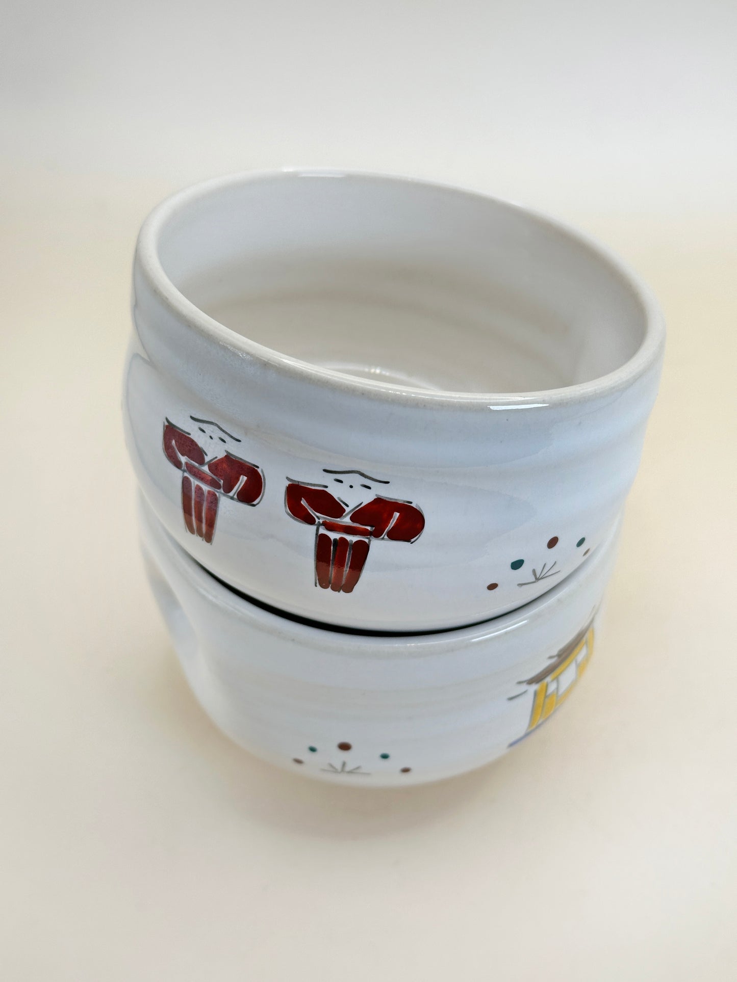 TB114 - Yunomi Tea Cup Set by Ōshio Shōzan - Akahada-yaki 赤膚焼
