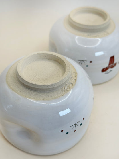 TB114 - Yunomi Tea Cup Set by Ōshio Shōzan - Akahada-yaki 赤膚焼