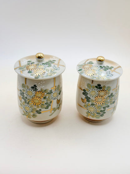 TB112 - Kutani-yaki Lidded Tea Cup Set by Roko 芦湖