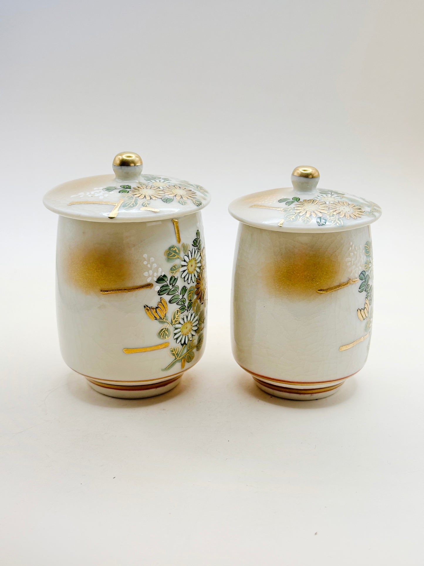 TB112 - Kutani-yaki Lidded Tea Cup Set by Roko 芦湖