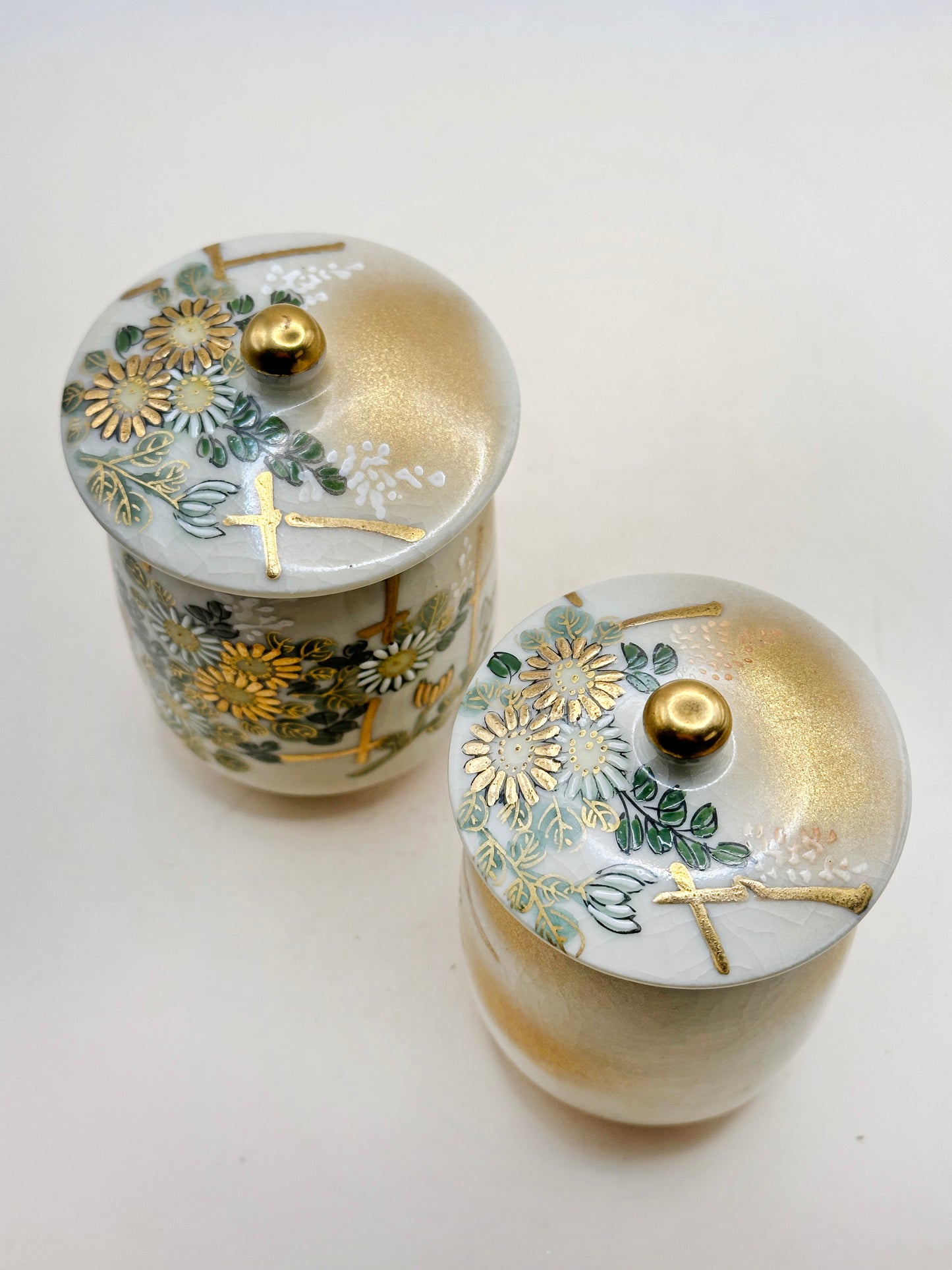 TB112 - Kutani-yaki Lidded Tea Cup Set by Roko 芦湖