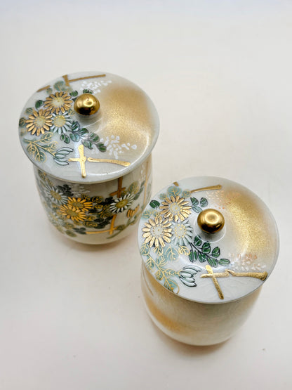 TB112 - Kutani-yaki Lidded Tea Cup Set by Roko 芦湖