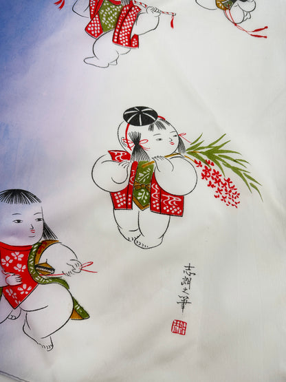 FA14 - Furoshiki Fabric Cloth Kotobuki Ningyō 寿人形