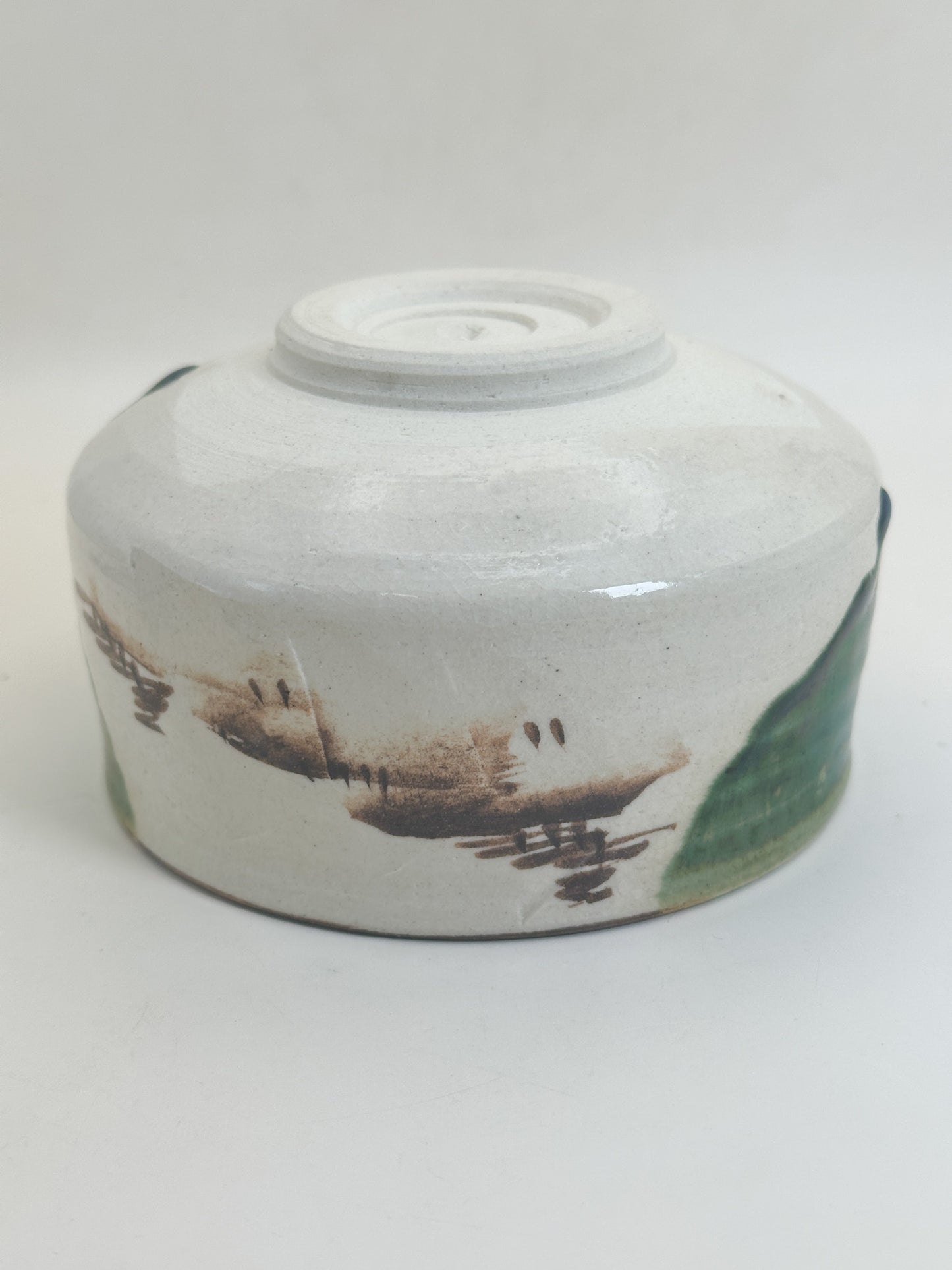 TC137 - Oribe-yaki Chawan Matcha Bowl 織部焼