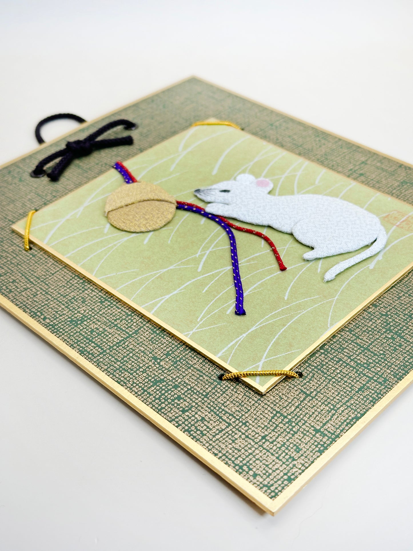 SHP196 - Zodiac Rat Shikishi in Nishijin-ori 西陣織