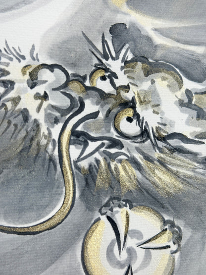 SHP97 - Shikishi artwork of Rising Dragon 昇龍