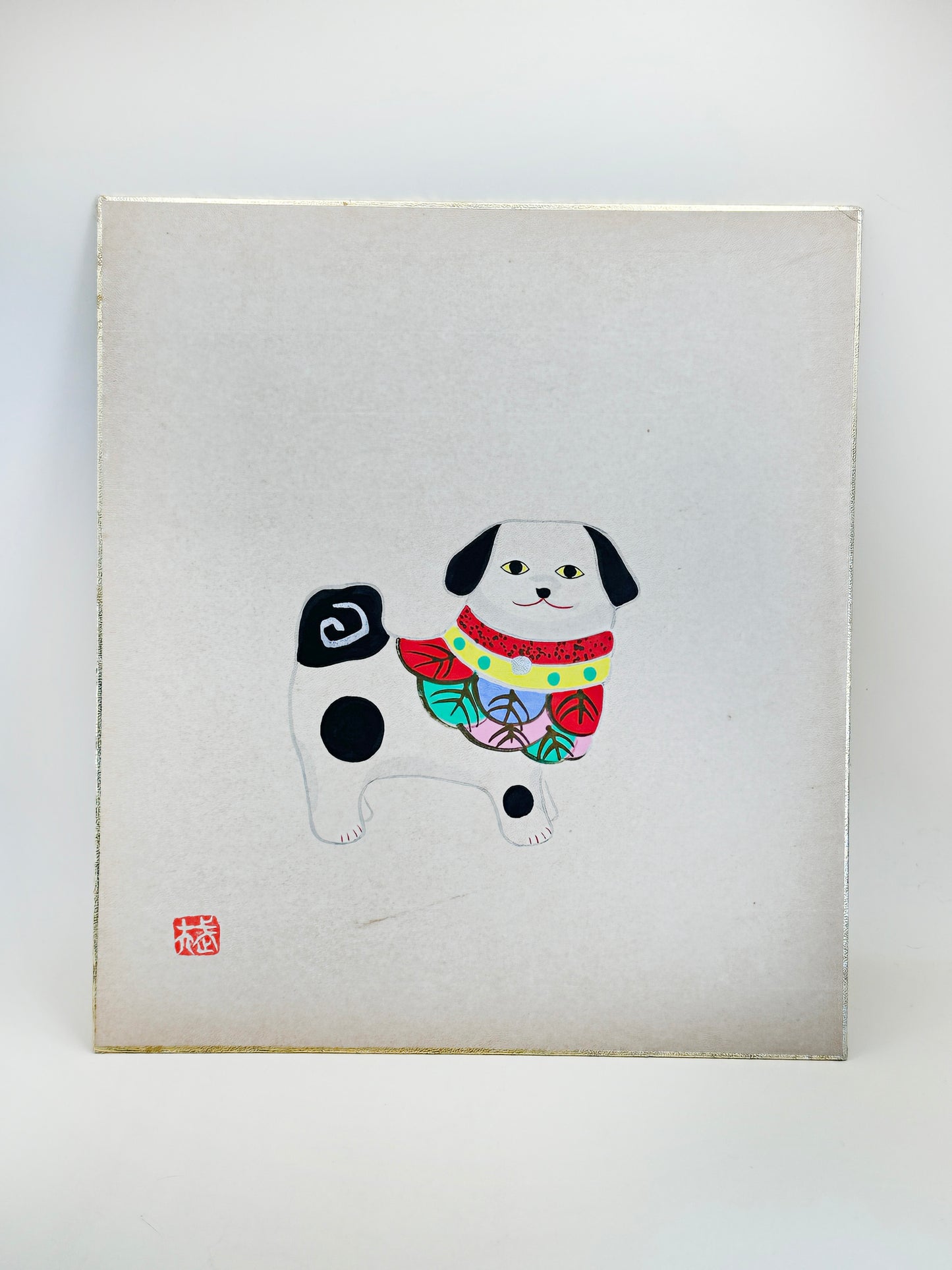 SHP198 - Shikishi artwork card of Fuku-inu 福犬