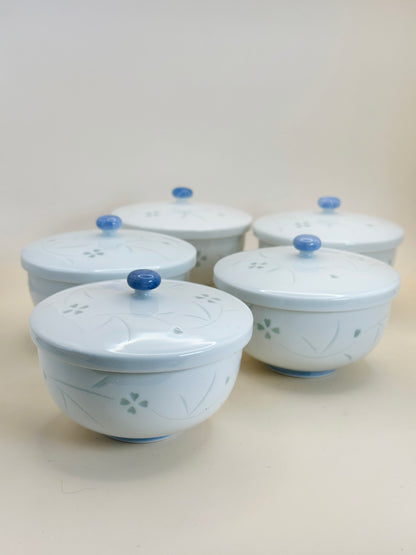 TB122 - Lidded Porcelain Tea Cup Set by Kōzan-gama 幸山窯