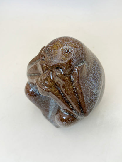 FT404 - Mizaru ceramic figure by Kohama Kiln 古浜窯