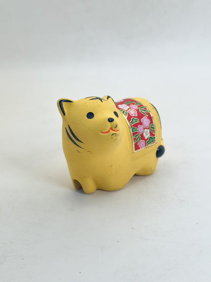 CB317 - Tiger dorei clay bell by Yakushigama 薬師窯