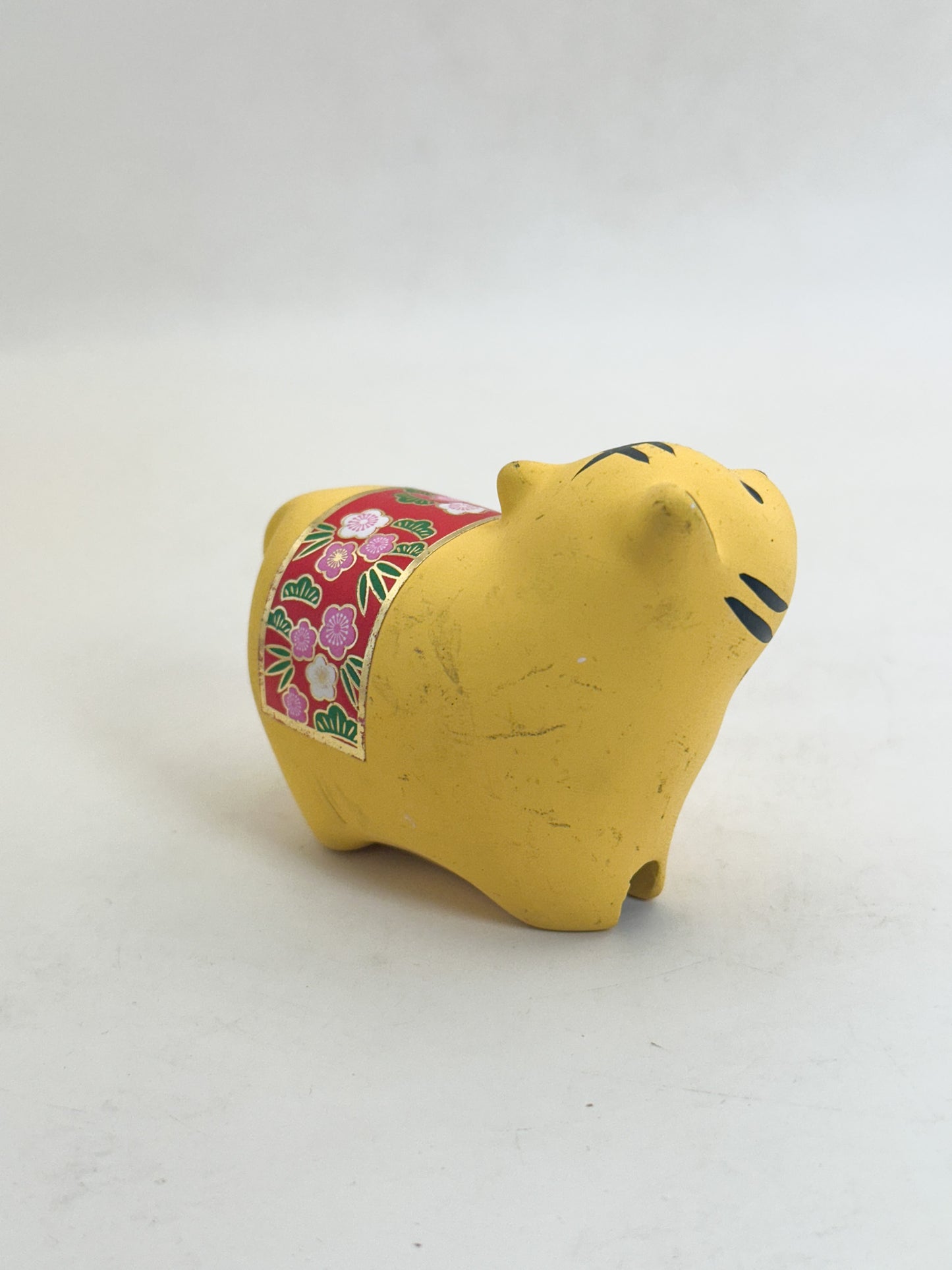 CB317 - Tiger dorei clay bell by Yakushigama 薬師窯