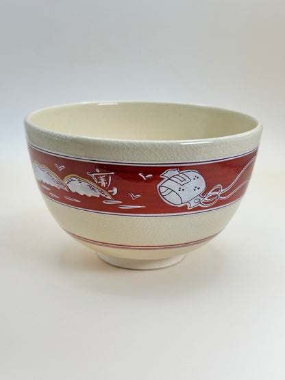 TC27 - Kyō-yaki Matcha Bowl Chawan by Hōsen 宝泉
