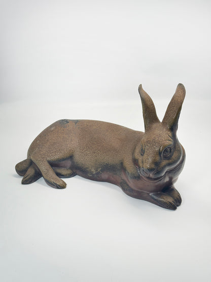 FT278 -  Bizen-yaki  Rabbit Figurine by Norimatsu Shunko 乗松俊行