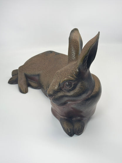 FT278 -  Bizen-yaki  Rabbit Figurine by Norimatsu Shunko 乗松俊行