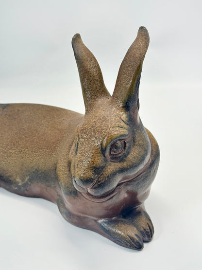 FT278 -  Bizen-yaki  Rabbit Figurine by Norimatsu Shunko 乗松俊行