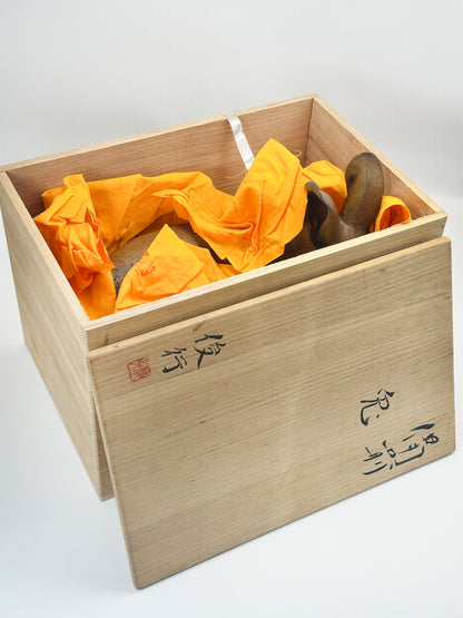 FT278 -  Bizen-yaki  Rabbit Figurine by Norimatsu Shunko 乗松俊行