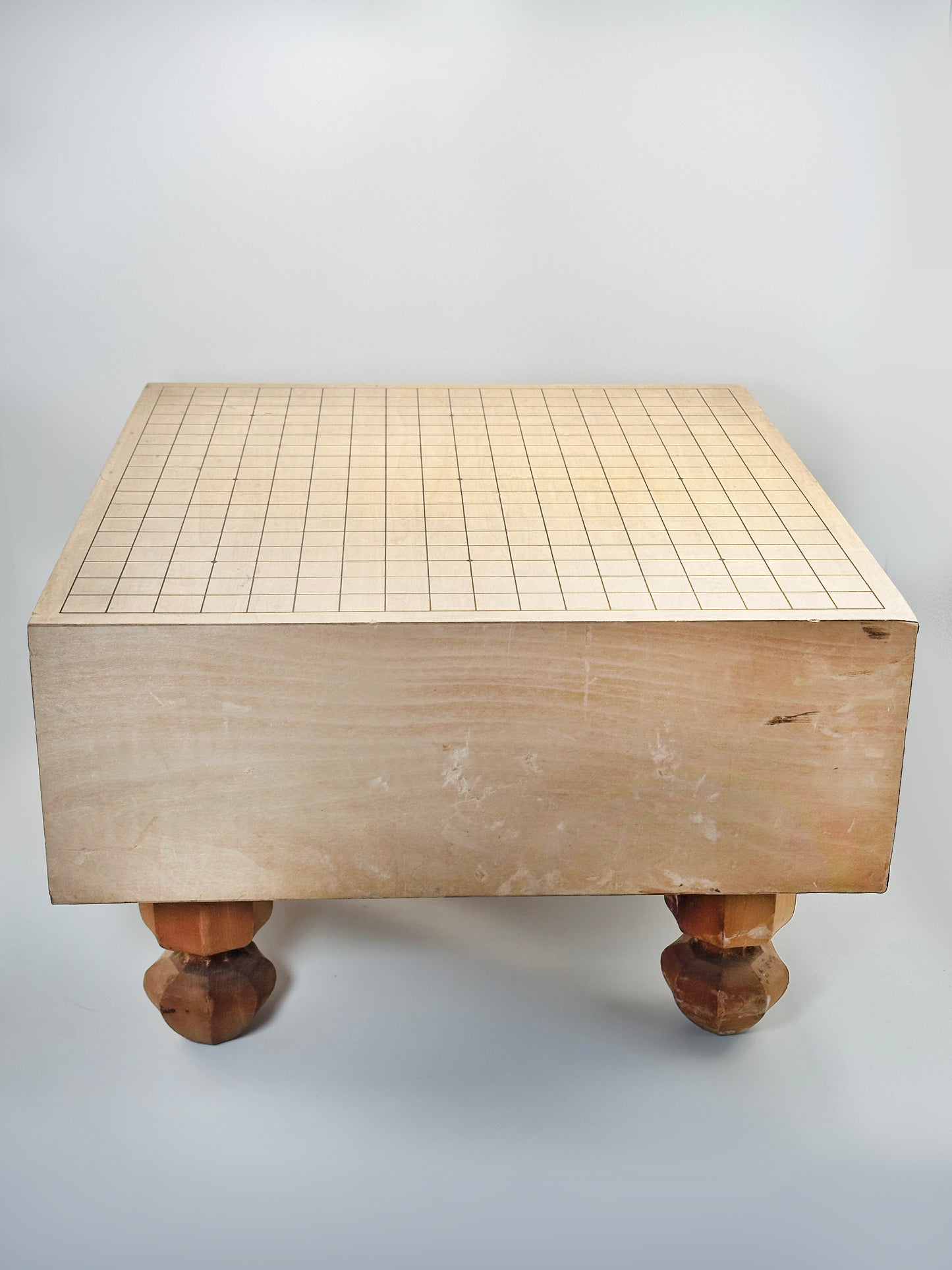 TB133 - Vintage Japanese Go Set – Solid Wood Goban with Go Bowls & Stones