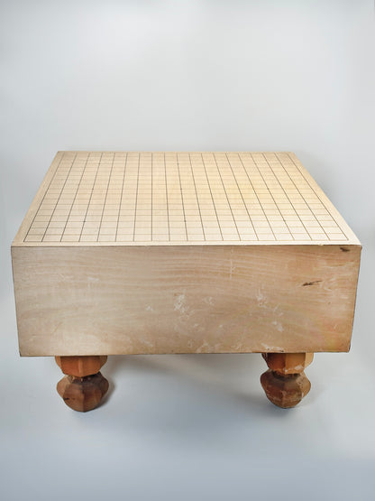 TB133 - Vintage Japanese Go Set – Solid Wood Goban with Go Bowls & Stones