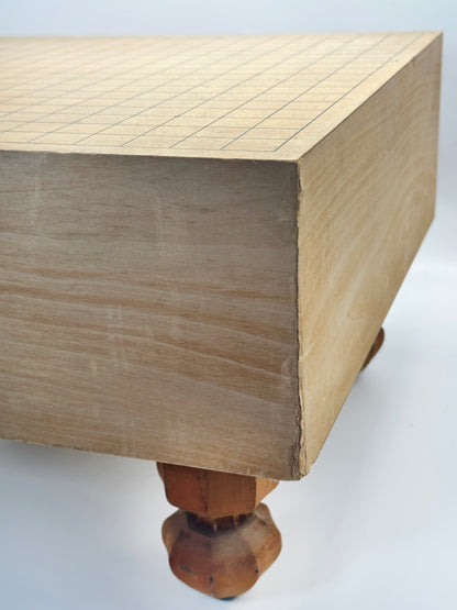 TB133 - Vintage Japanese Go Set – Solid Wood Goban with Go Bowls & Stones