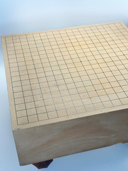 TB133 - Vintage Japanese Go Set – Solid Wood Goban with Go Bowls & Stones