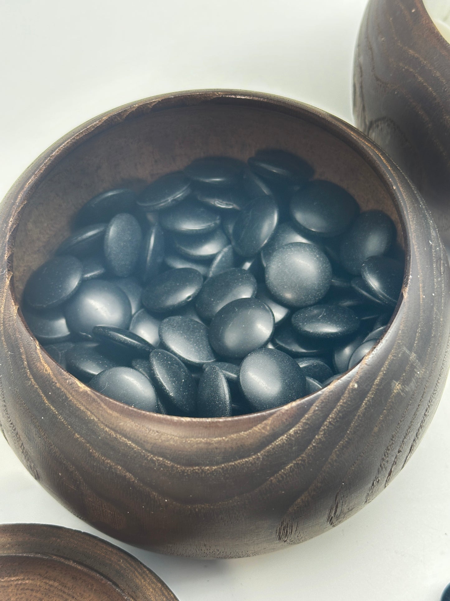 TB133 - Vintage Japanese Go Set – Solid Wood Goban with Go Bowls & Stones