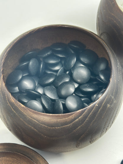 TB133 - Vintage Japanese Go Set – Solid Wood Goban with Go Bowls & Stones