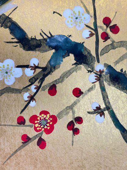 SHP208 - Set of Three Shikishi by 葛谷聖山 (Kuzuya Seizan)